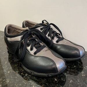 Ladies Golfstream E5000 Leather Spikeless Golf Shoes Khaki/black Size 8.5M
